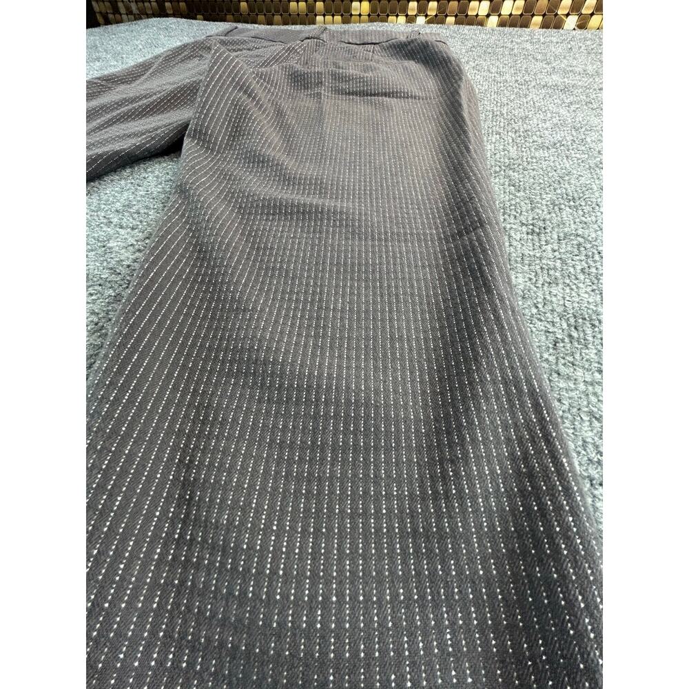 Banana Republic Sloan Petite 2 Gray Pinstripe Ankle Dress Pants Women's - Picture 5 of 10